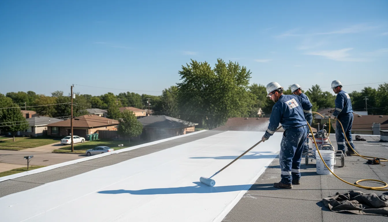 Commercial roof coating in Henriette, MN near me